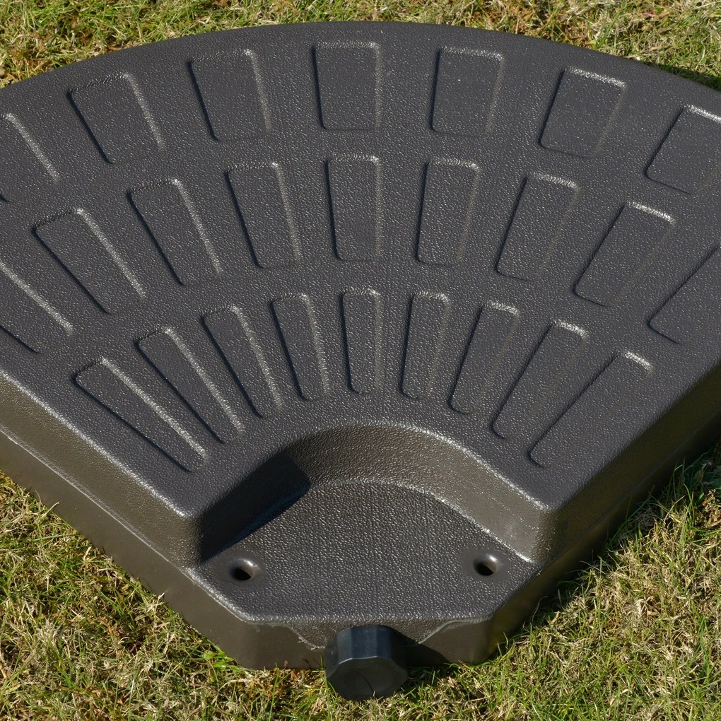 Base para Chapéu de Sol em 4 Partes Recarregável com Areia ou Água Des