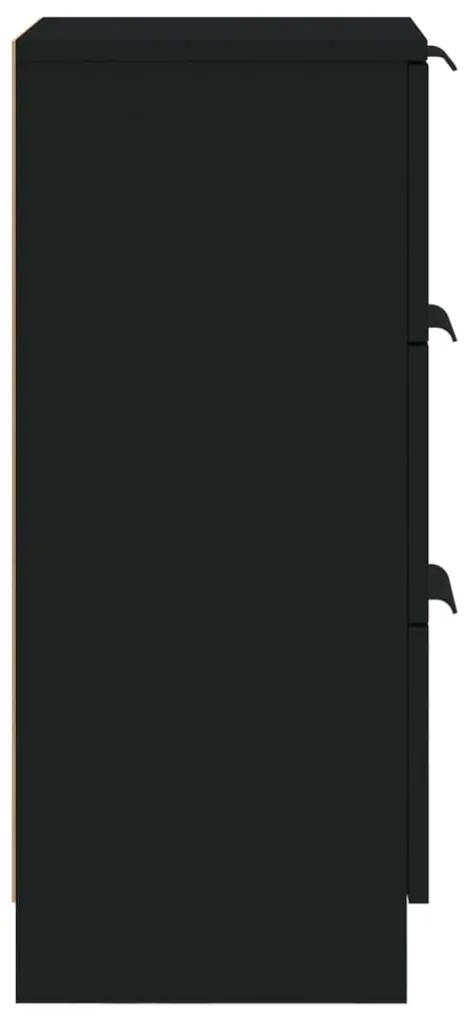 Aparador 30x30x70 cm derivados de madeira preto