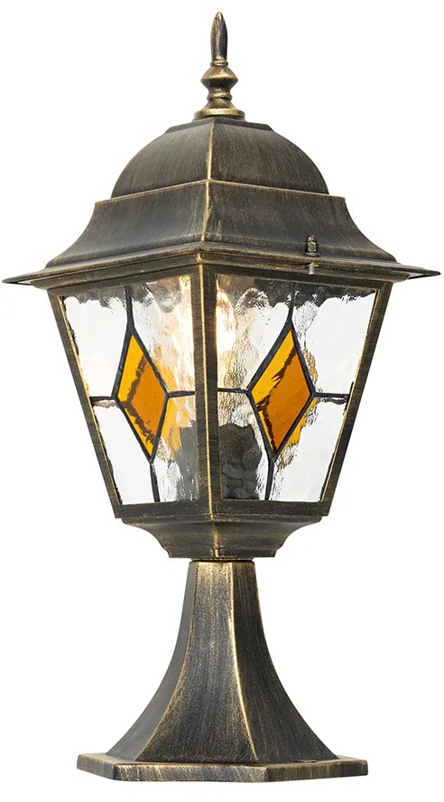Candeeiro de pé vintage para exterior dourado antigo 45 cm - Antigua Clássico / Antigo