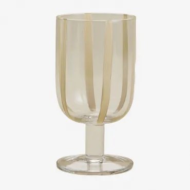 Pack De 4 Copos De Vinho 27,5 Cl Em Vidro Jalviana Tapioca Bege - Sklum