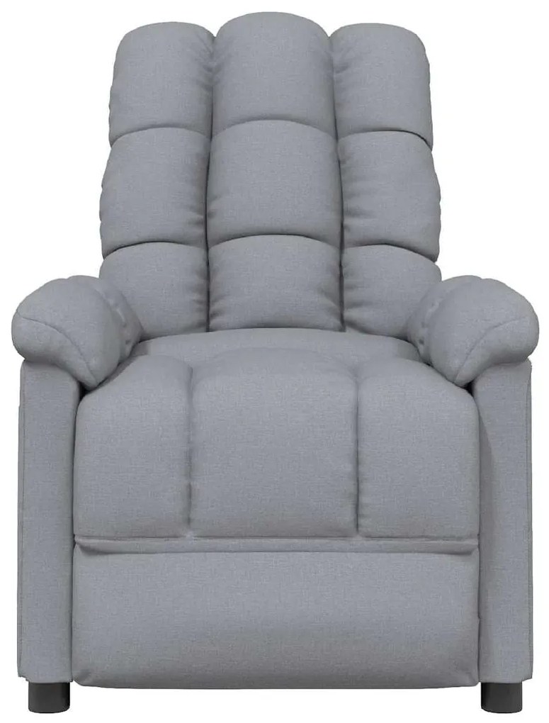 Poltrona de massagens tecido cinzento-claro