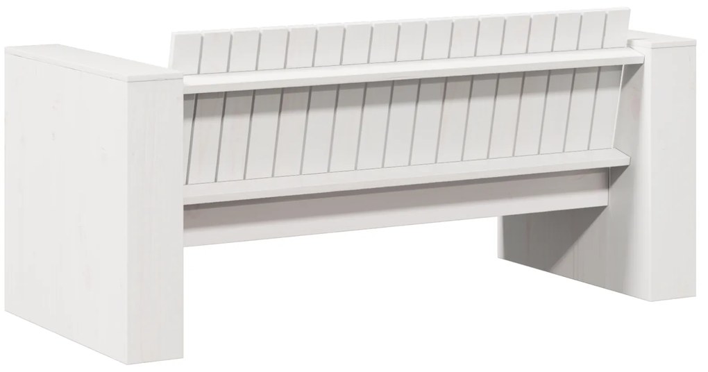 Sofá de Jardim 2-Lugares 134x60x62 cm Branco Madeira Sólida Pinheiro