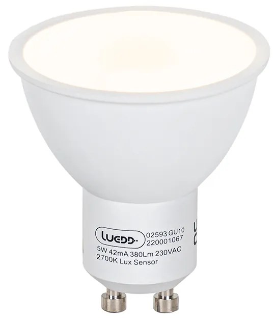 Lâmpada LED GU10 sensor claro-escuro 5W 380 lm 2700K