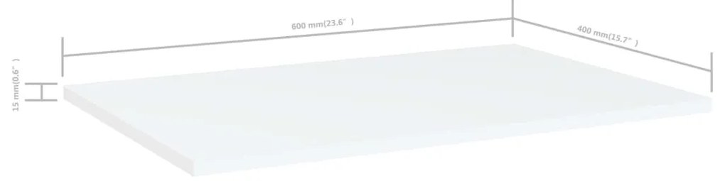 Prateleiras para estante 4 pcs derivados de madeira branco