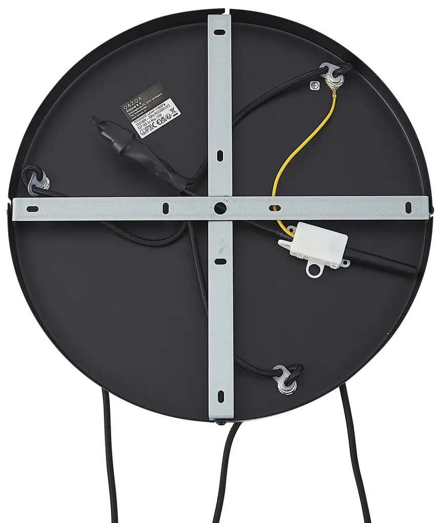 Candeeiro suspenso preto com vidro âmbar, fumê e transparente 3 luzes - Elena