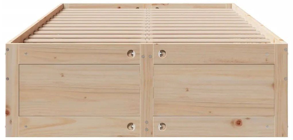 Cama sem colchão com gavetas 135x190 cm madeira de pinho maciça