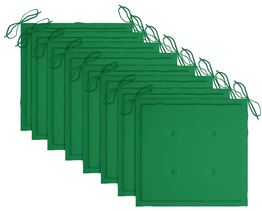 Cadeiras de jardim c/ almofadões 8 pcs acácia maciça cinzento