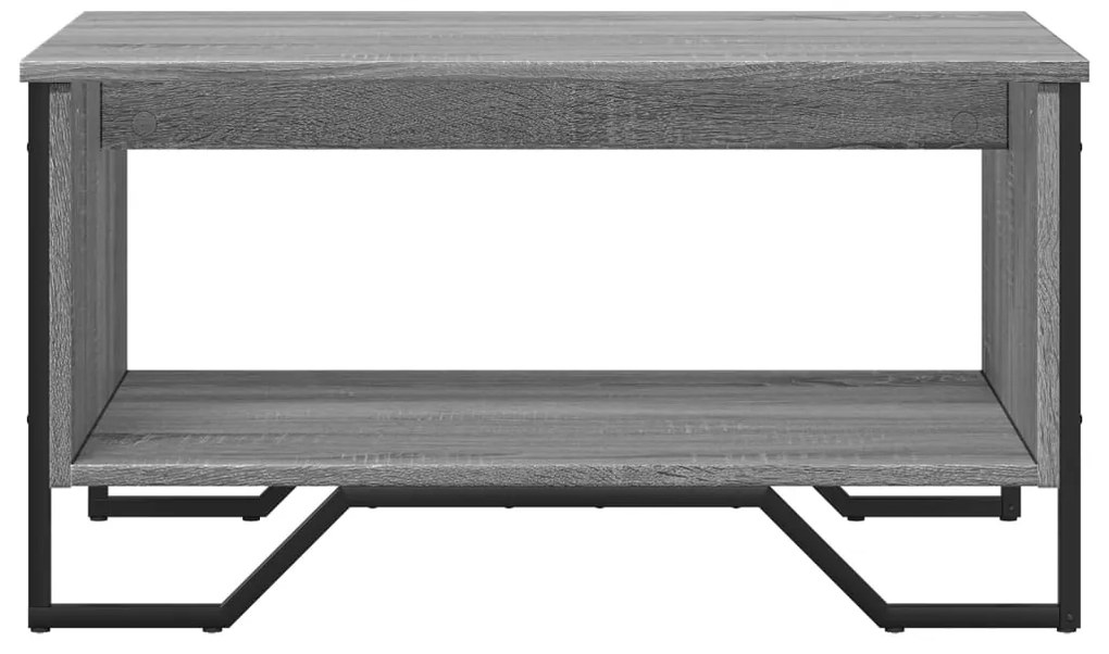 Mesa de centro 75x51x40 cm derivados de madeira cinzento sonoma