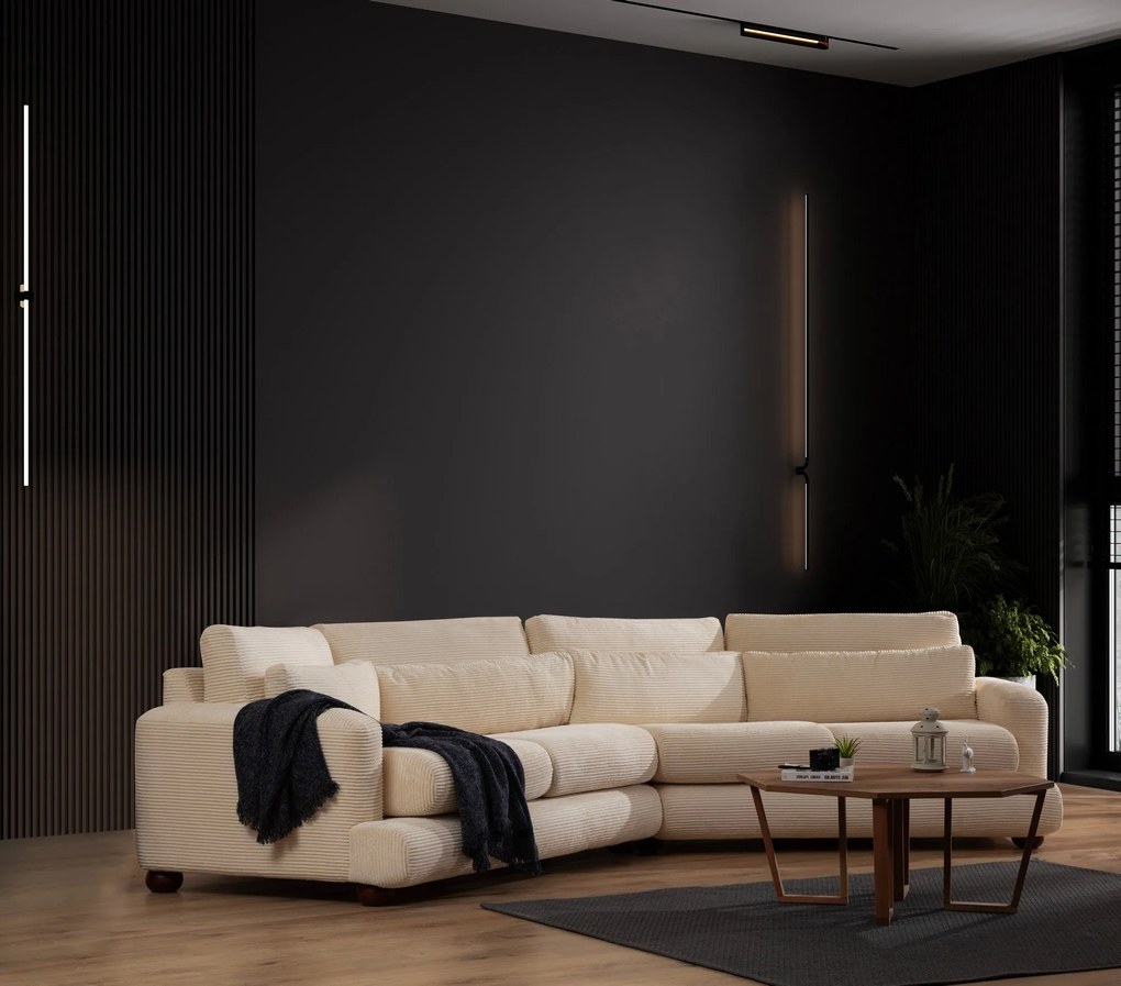 Sofá de 4 Lugares River – Bege – 330 cm x 105 cm x 90 cm