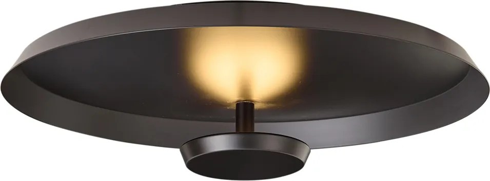 Plafon moderno preto mate com LED regulável em 3 níveis - Sombra