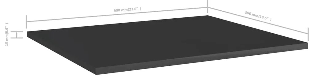 Prateleiras para estante 8 pcs derivados de madeira preto