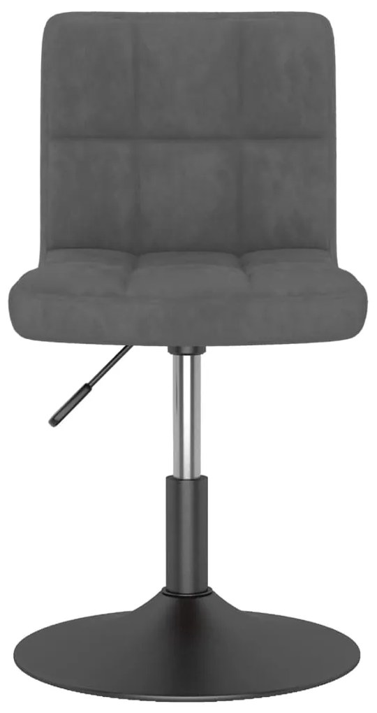 Cadeiras de jantar giratórias 6 pcs veludo cinzento-escuro