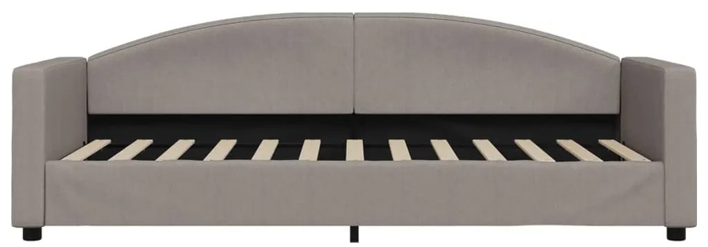 Sofá-cama c/ gavetão/gavetas 80x200 cm tecido cinza-acastanhado