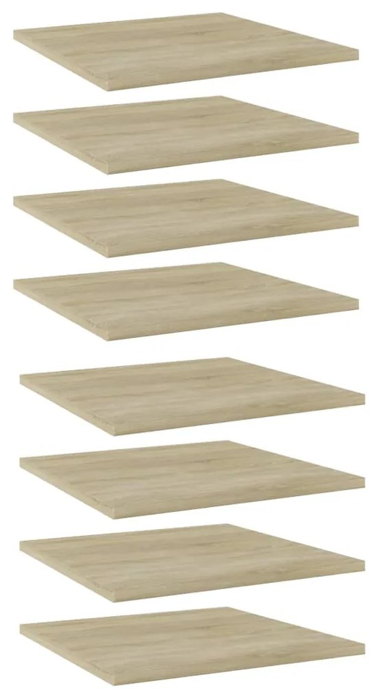 vidaXL Prateleiras estante 8pcs 40x40x1,5cm contraplacado cor carvalho