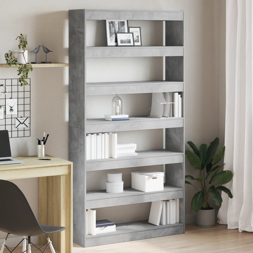 Estante vidaXL Cinza Madeira engenheirada 100 x 30 x 198 cm Estante