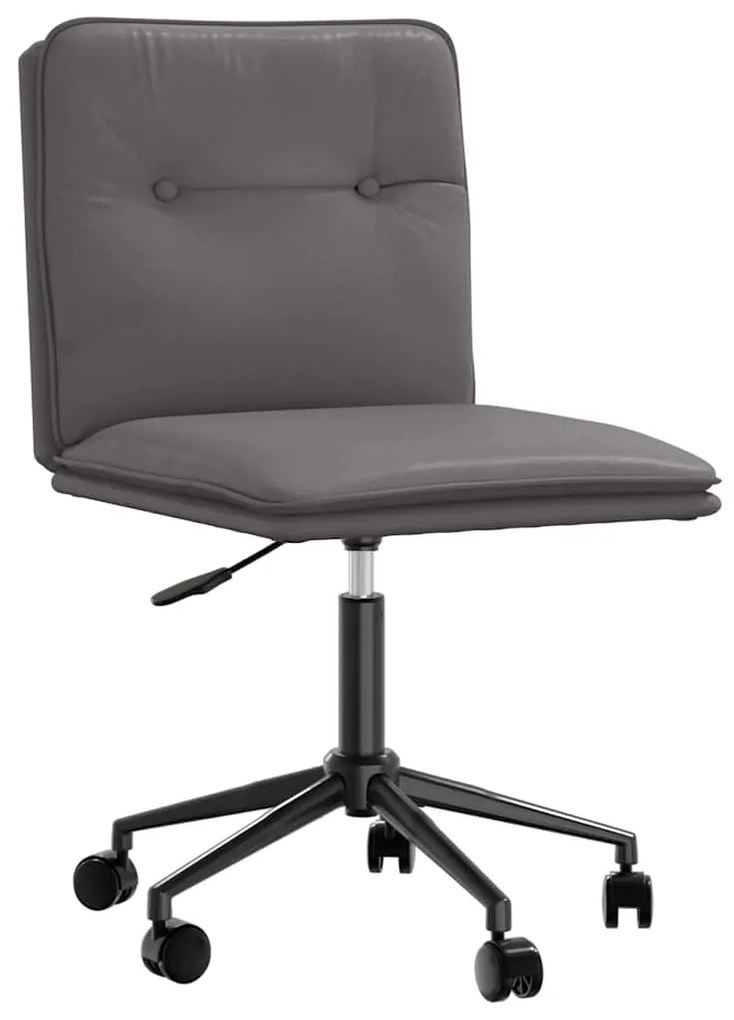 Cadeiras de jantar 2 pcs couro artificial cinzento