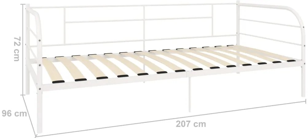 Estrutura sofá-cama 90x200 cm metal branco