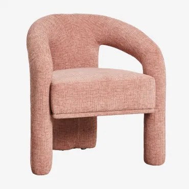 Cadeira De Jantar Com Braços Estofada Greca Chenille Vermelho Sienna - Sklum