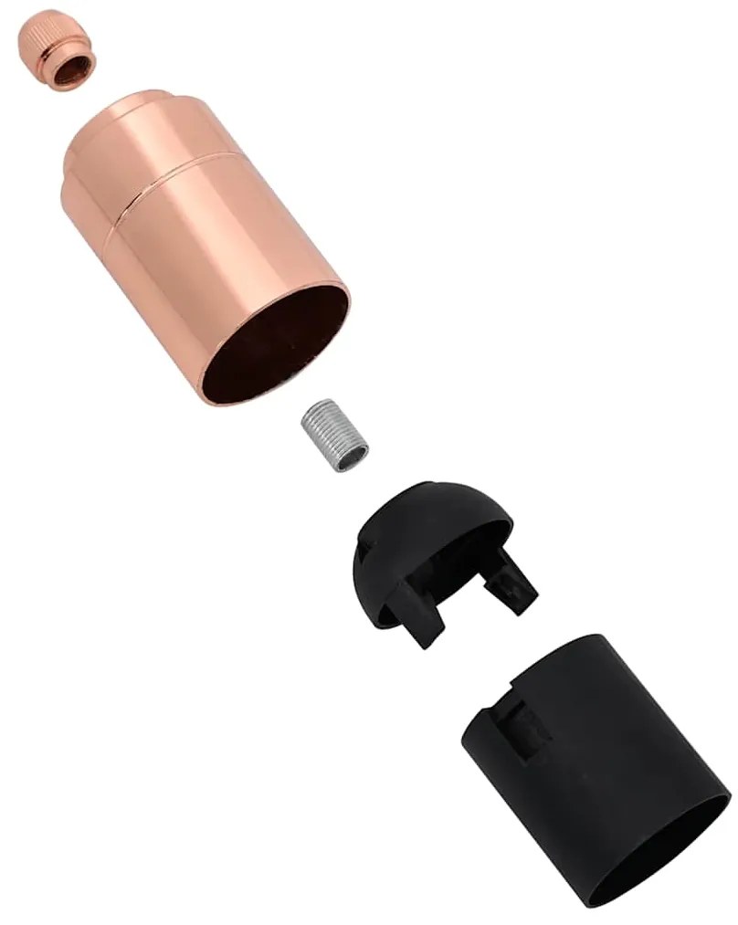 Casquilhos de lâmpadas 2 pcs rosa dourado E27