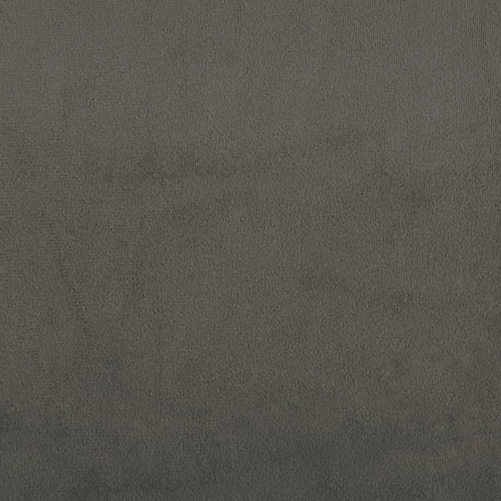 Estrutura de cama sem colchão 120x200 cm veludo cinzento-escuro