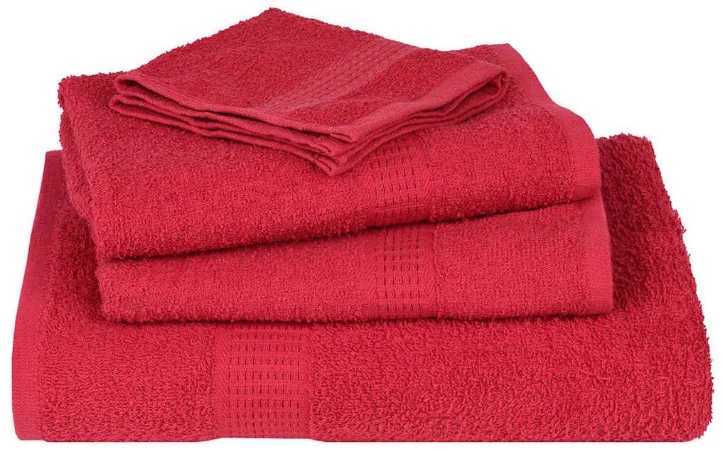 Toalhas 10 pcs 100x200 cm 360 gsm 100% algodão vermelho