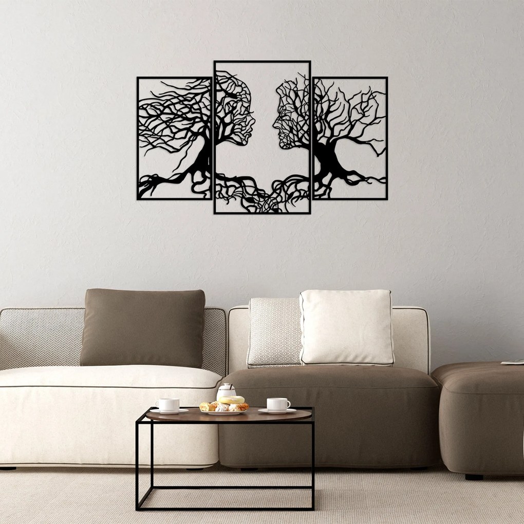 Acessório Decorativo de Parede Metal-499 – Preto – 116 x 71 cm