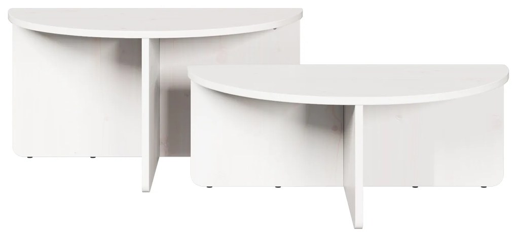 Mesa de centro 2 pcs Branco 79 x 39.5 x 40 cm