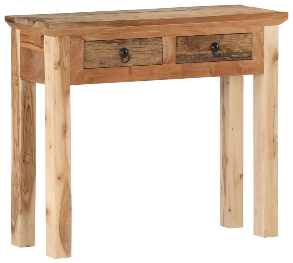 Mesa consola 90,5x30x75 cm madeira acácia e recuperada maciças