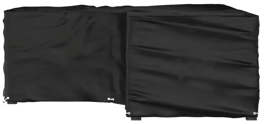 Capa em forma de L p/ mobília de jardim 16 ilhós 215x215x70 cm