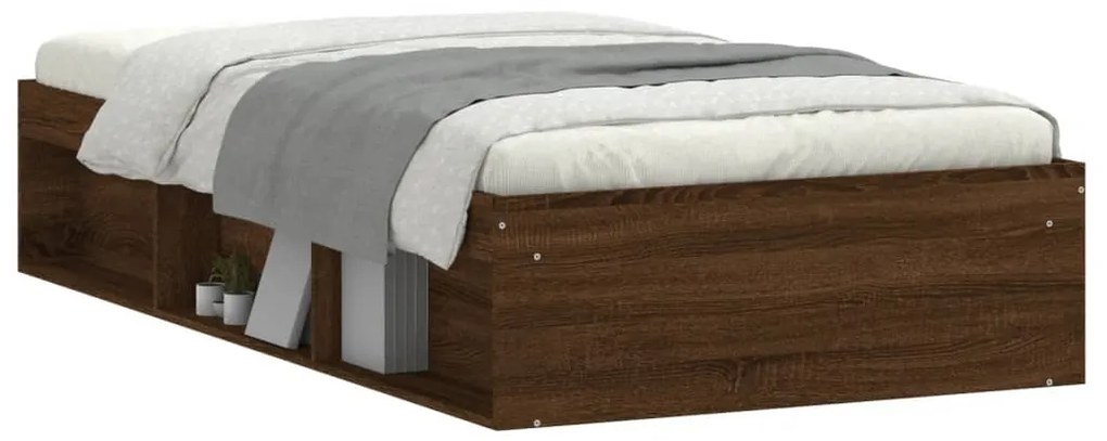 Estrutura de cama 90x190 cm carvalho castanho