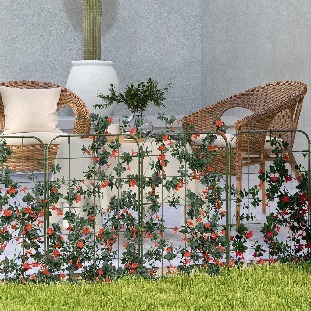 Conjunto de 4 Treliças de Jardim Suportes para Plantas Trepadeiras com