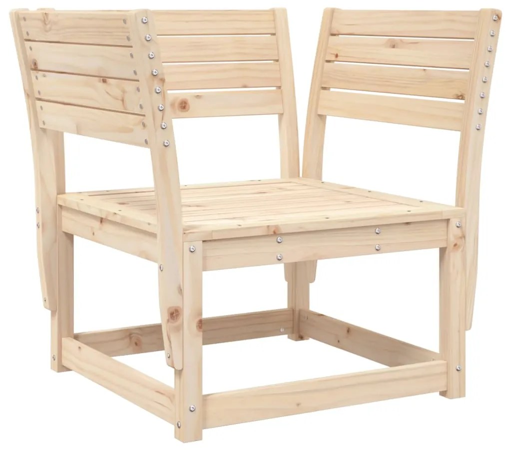 5 pcs conjunto lounge de jardim madeira de pinho maciça