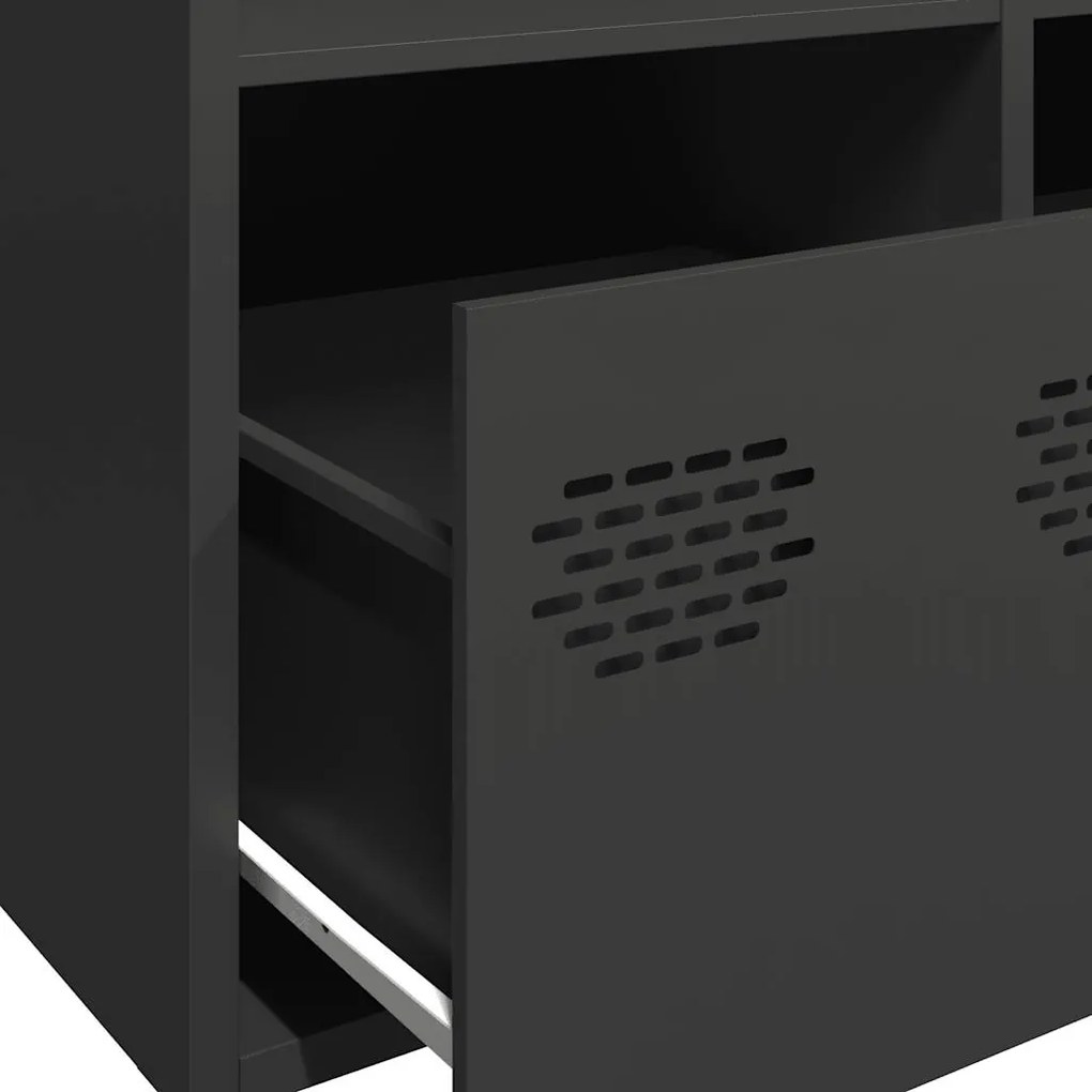 Aparador 101,5x39x73,5 cm aço laminado a frio preto