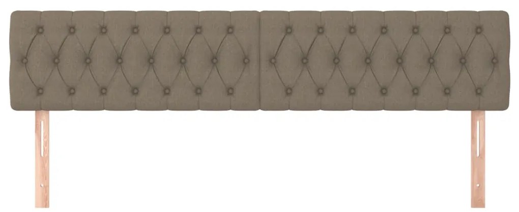 Cabeceira cama 2 pcs tecido 100x7x78/88 cm cinzento-acastanhado