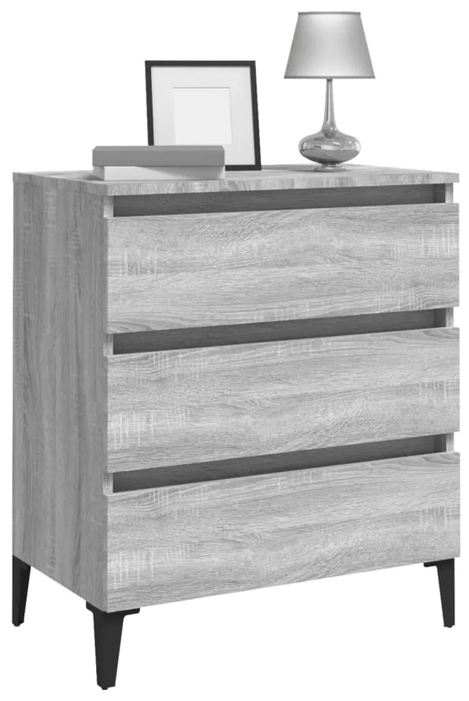 Aparador 60x35x69 cm derivados de madeira sonoma cinza