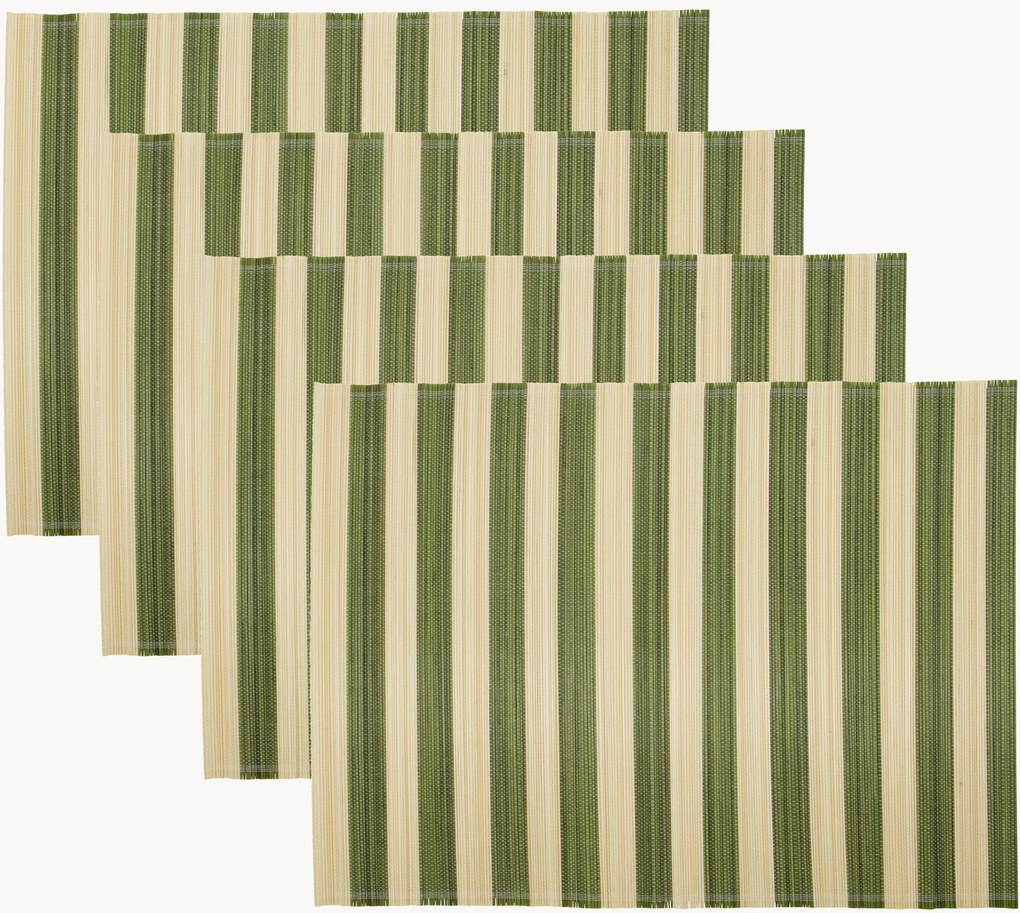 Individuais artesanais Rayas, conjunto de 4