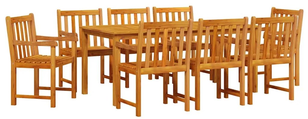 Conjunto de Mesa de Jantar 9 pcs 180 x 90 x 75 cm