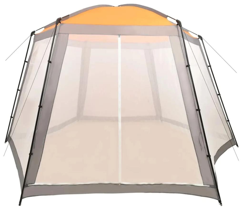 Tenda para piscina 500x433x250 cm tecido cinzento