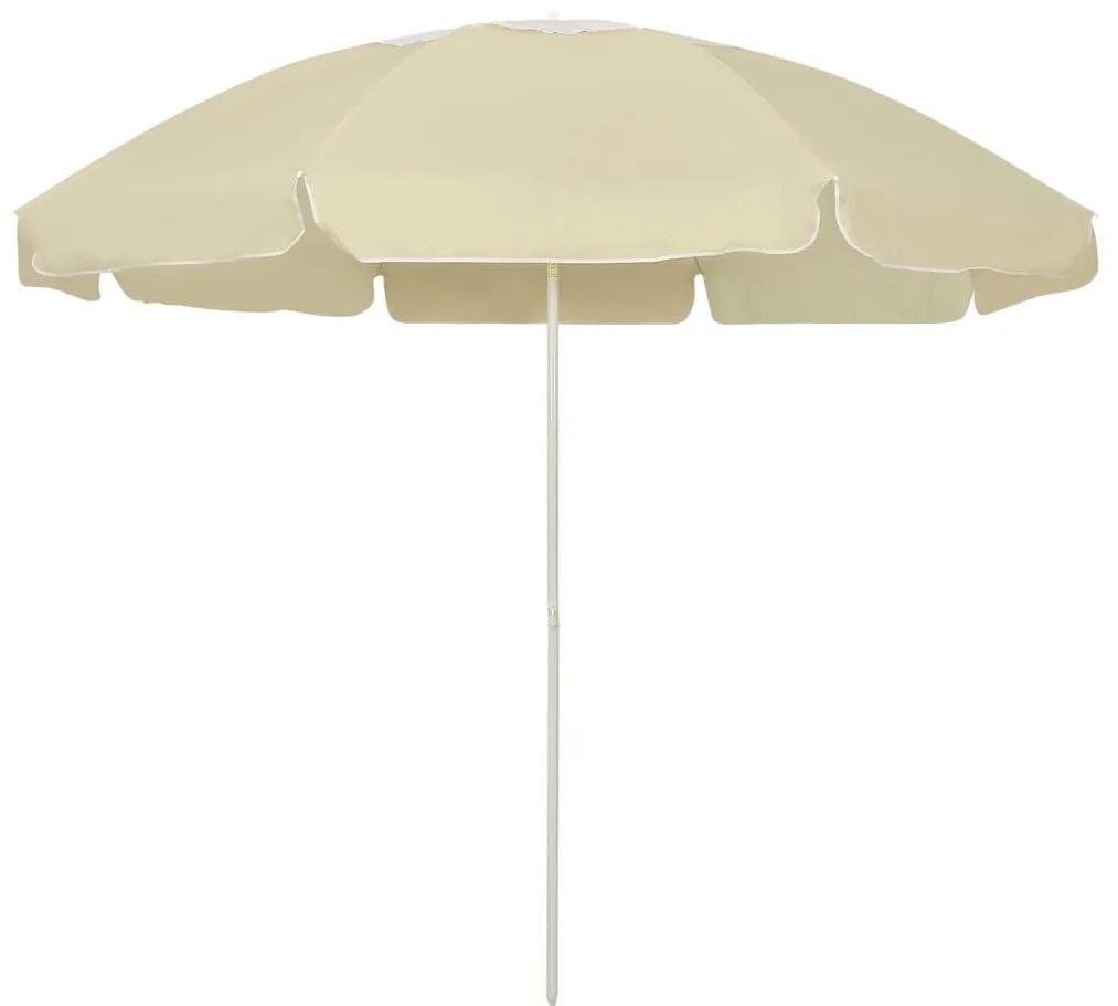 Guarda-sol de praia 240 cm amarelo areia