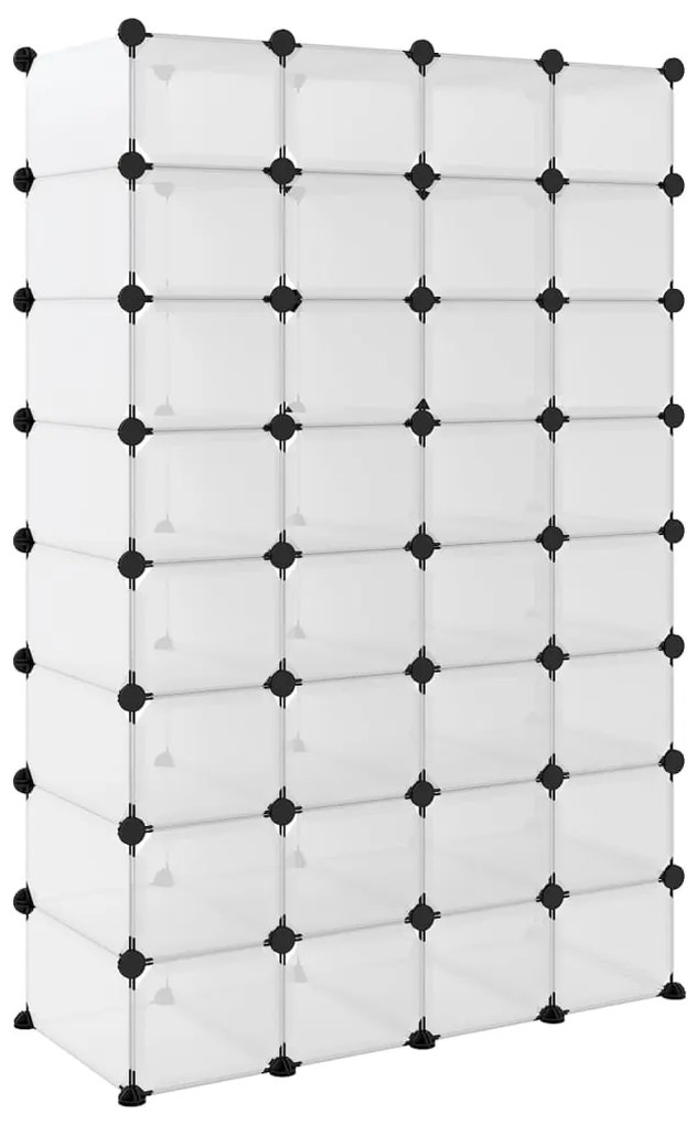 Sapateira 93x36,5x140 cm PP transparente