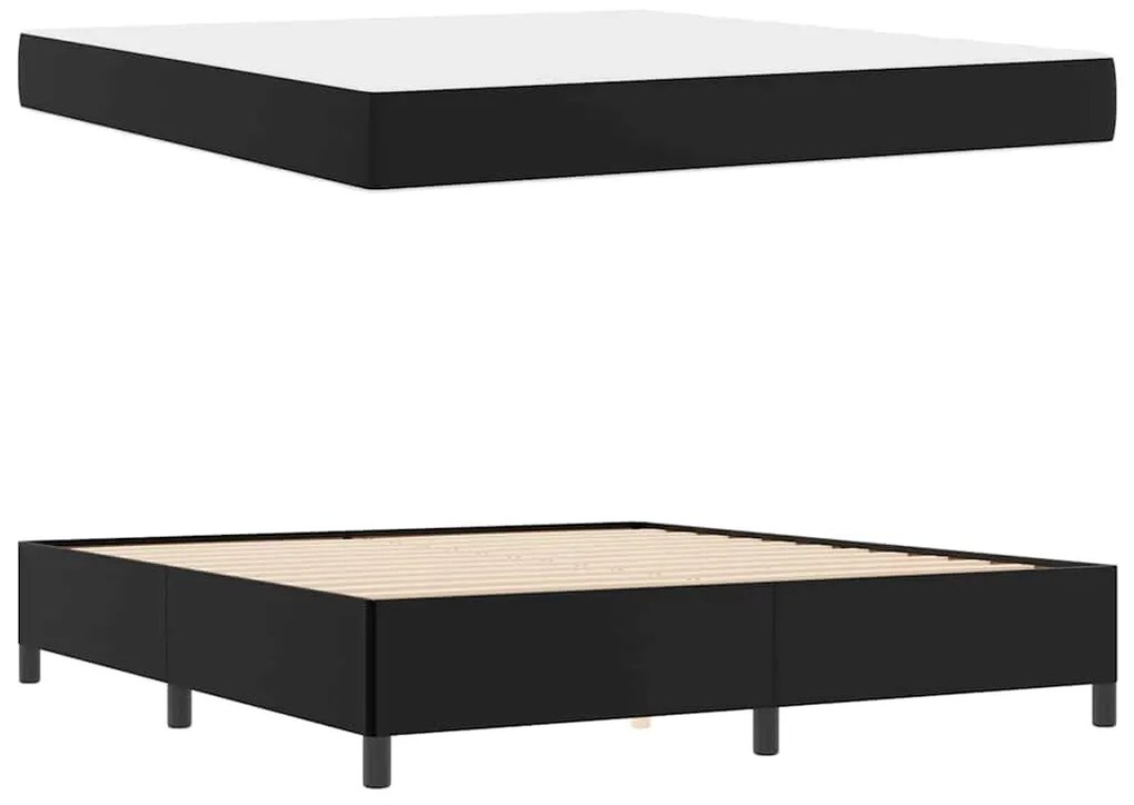 Estrutura de cama com colchão Preto 180 x 200 cm