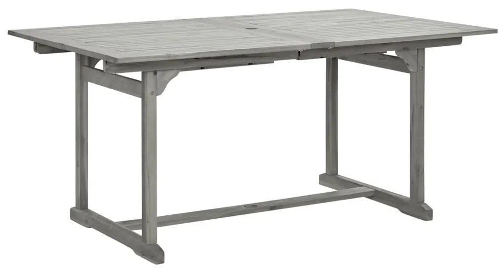 Mesa de jantar p/ jardim (160-240)x100x75 cm acácia maciça
