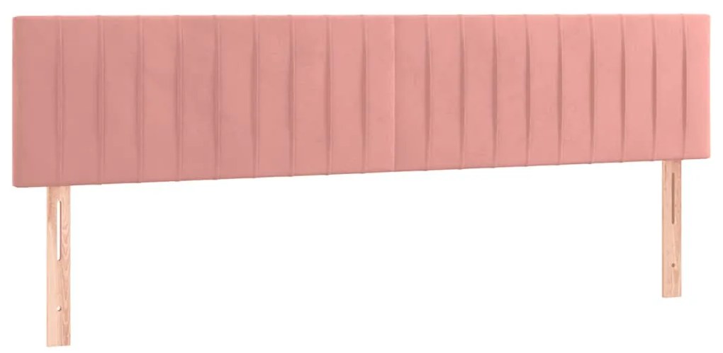 Cama boxspring com colchão 120x190 cm veludo rosa