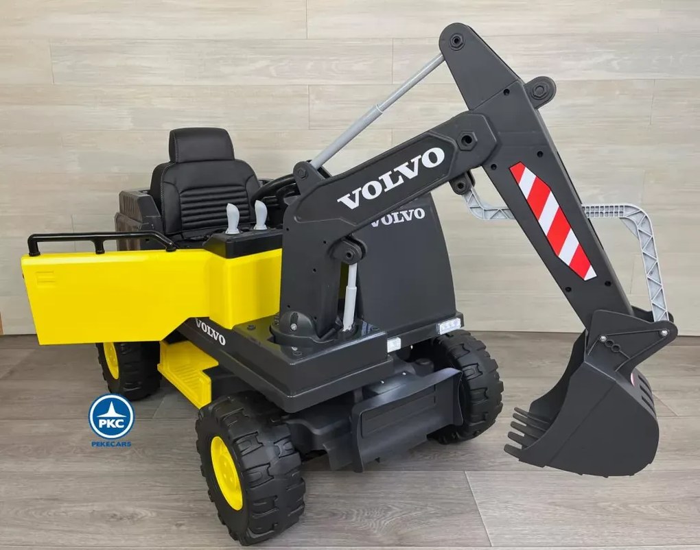 Escavadora elétrica para crianças Volvo 12V 2.4G Amarela