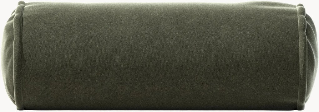 Almofada de sofá em veludo Vetsak, Ø 16 x 40 cm