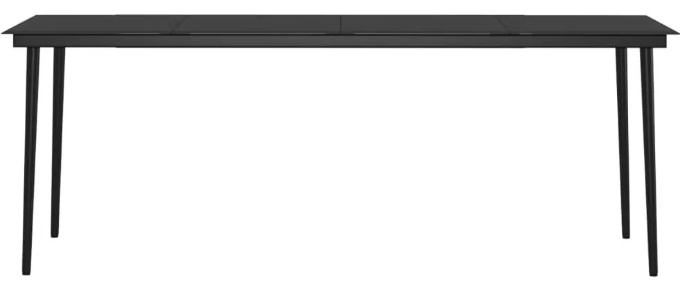 9 pcs conjunto de jantar para jardim c/ almofadões cinza/preto
