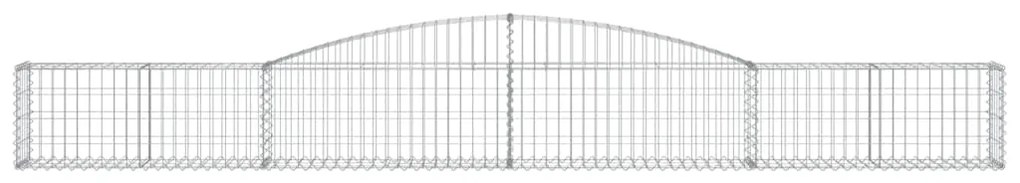 Cestos gabião arqueados 3 pcs 400x30x40/60 cm ferro galvanizado