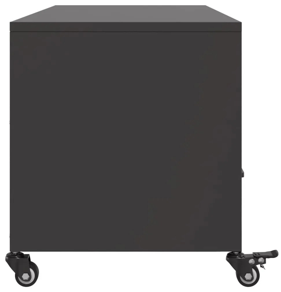 Móvel de TV 100,5x39x43,5 cm aço preto
