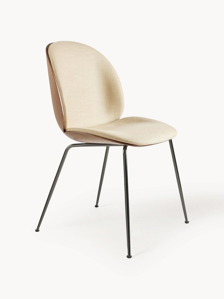 Cadeira estofada com assento em concha Beetle