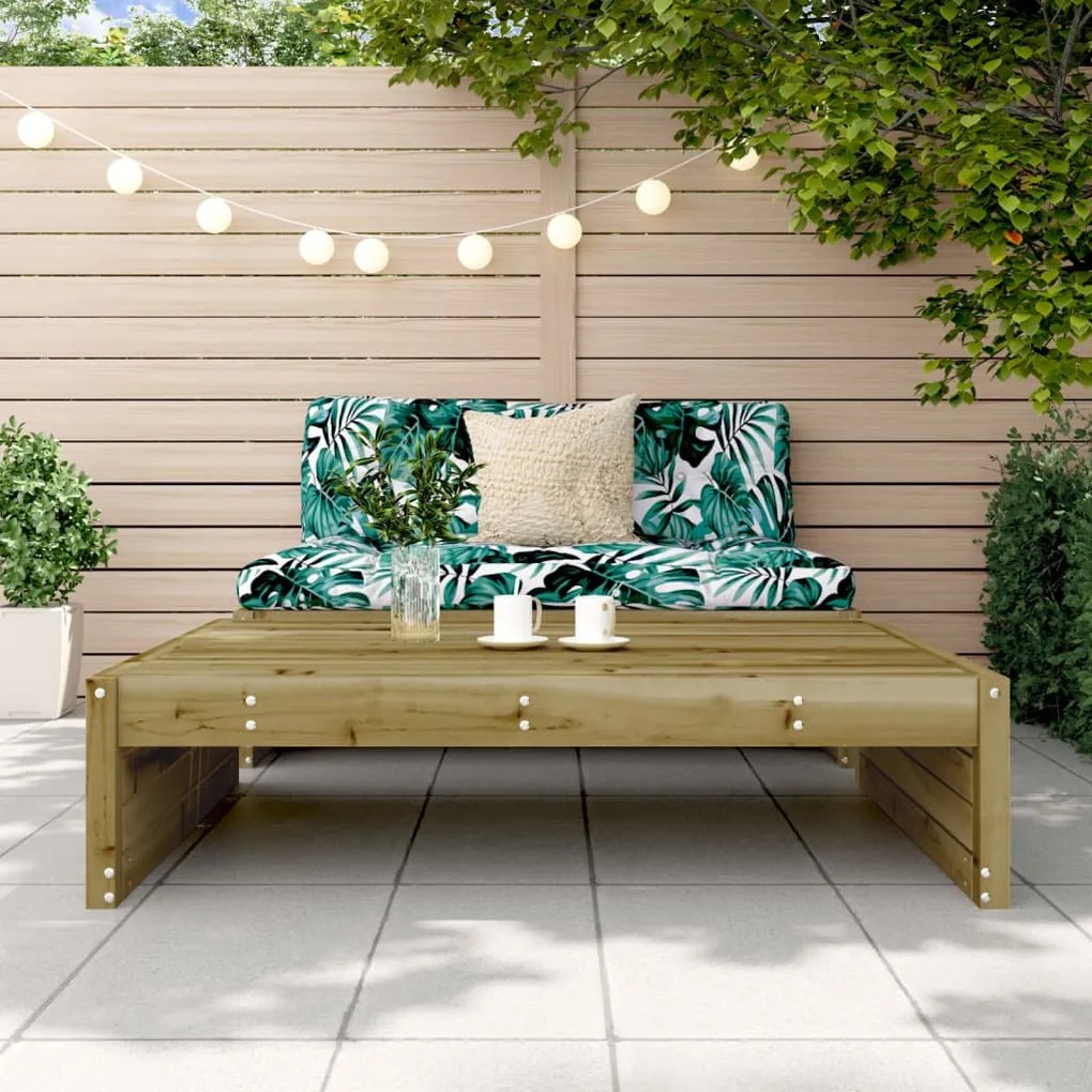 Apoio de pés para jardim 120x80 cm pinho impregnado